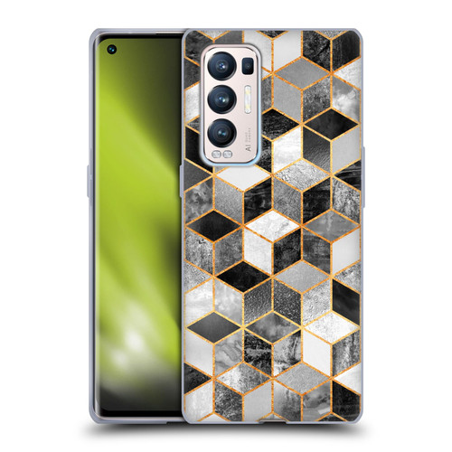 Elisabeth Fredriksson Cubes Collection Black And White Soft Gel Case for OPPO Find X3 Neo / Reno5 Pro+ 5G