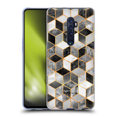 Elisabeth Fredriksson Cubes Collection Black And White Soft Gel Case for OPPO Reno 2