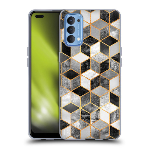 Elisabeth Fredriksson Cubes Collection Black And White Soft Gel Case for OPPO Reno 4 5G