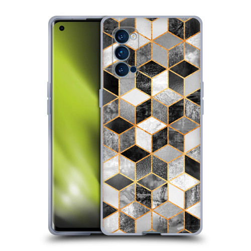 Elisabeth Fredriksson Cubes Collection Black And White Soft Gel Case for OPPO Reno 4 Pro 5G