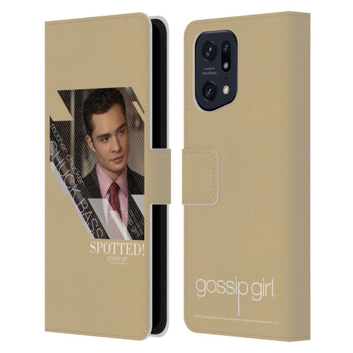 Gossip Girl Graphics Chuck Leather Book Wallet Case Cover For OPPO Find X5