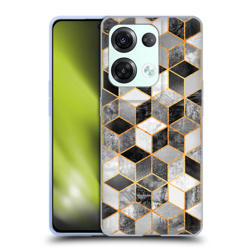 Elisabeth Fredriksson Cubes Collection Black And White Soft Gel Case for OPPO Reno8 Pro