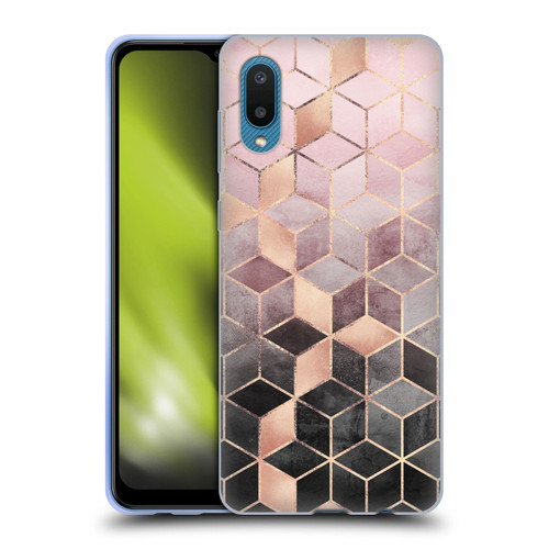 Elisabeth Fredriksson Cubes Collection Pink And Grey Gradient Soft Gel Case for Samsung Galaxy A02/M02 (2021)