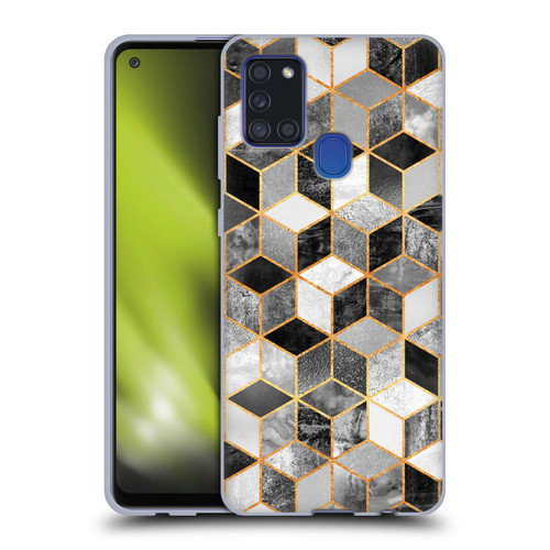 Elisabeth Fredriksson Cubes Collection Black And White Soft Gel Case for Samsung Galaxy A21s (2020)