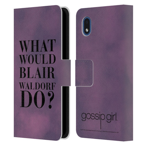 Gossip Girl Graphics What Would Blair Leather Book Wallet Case Cover For Samsung Galaxy A01 Core (2020)
