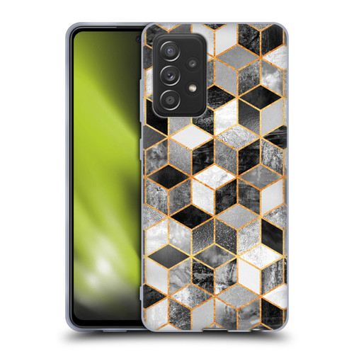 Elisabeth Fredriksson Cubes Collection Black And White Soft Gel Case for Samsung Galaxy A52 / A52s / 5G (2021)