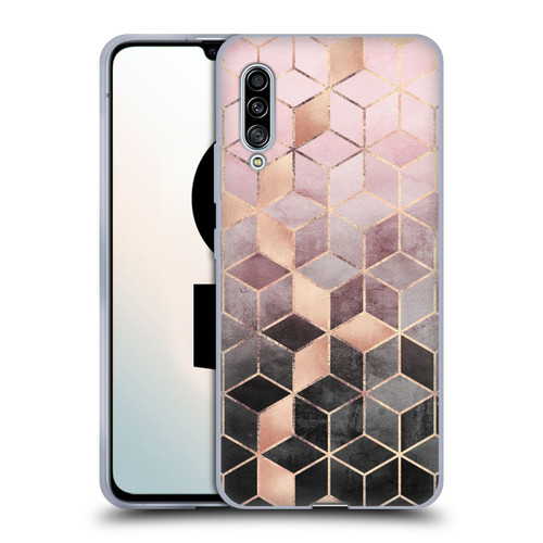 Elisabeth Fredriksson Cubes Collection Pink And Grey Gradient Soft Gel Case for Samsung Galaxy A90 5G (2019)