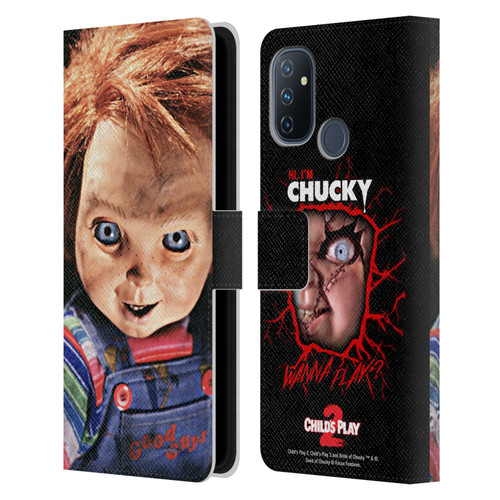 Child's Play II Key Art Doll Stare Leather Book Wallet Case Cover For OnePlus Nord N100