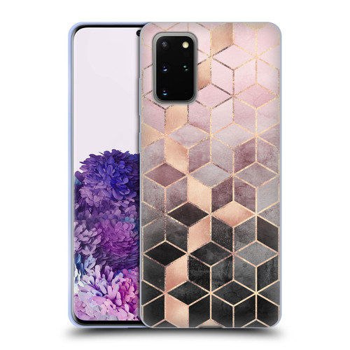 Elisabeth Fredriksson Cubes Collection Pink And Grey Gradient Soft Gel Case for Samsung Galaxy S20+ / S20+ 5G