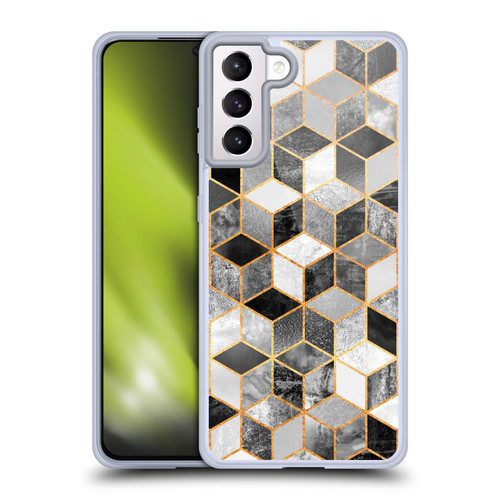 Elisabeth Fredriksson Cubes Collection Black And White Soft Gel Case for Samsung Galaxy S21+ 5G