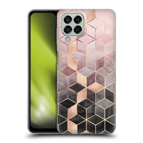 Elisabeth Fredriksson Cubes Collection Pink And Grey Gradient Soft Gel Case for Samsung Galaxy M33 (2022)