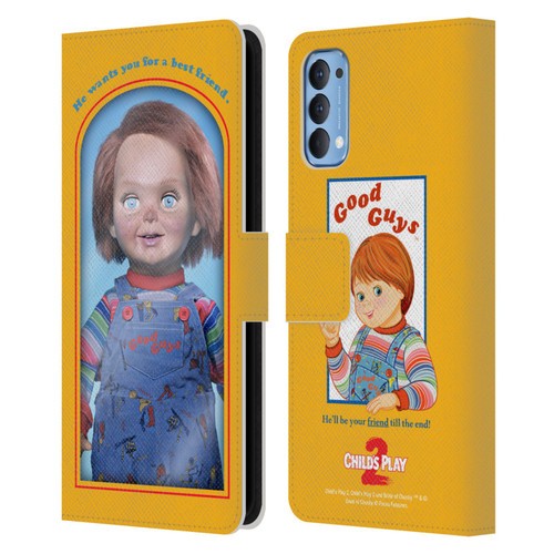 Child's Play II Key Art Good Guys Toy Box Leather Book Wallet Case Cover For OPPO Reno 4 5G
