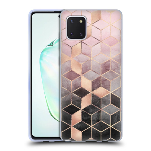 Elisabeth Fredriksson Cubes Collection Pink And Grey Gradient Soft Gel Case for Samsung Galaxy Note10 Lite