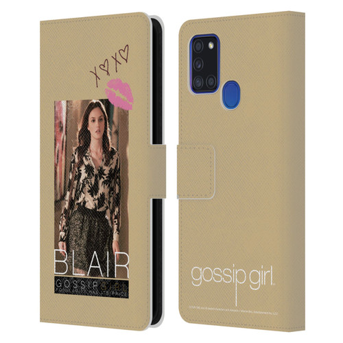 Gossip Girl Graphics Blair Leather Book Wallet Case Cover For Samsung Galaxy A21s (2020)