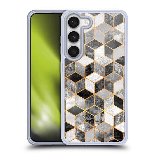 Elisabeth Fredriksson Cubes Collection Black And White Soft Gel Case for Samsung Galaxy S23 5G