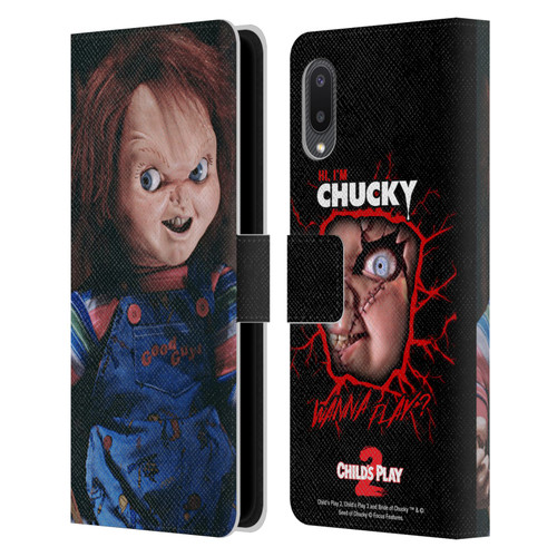 Child's Play II Key Art Doll Leather Book Wallet Case Cover For Samsung Galaxy A02/M02 (2021)