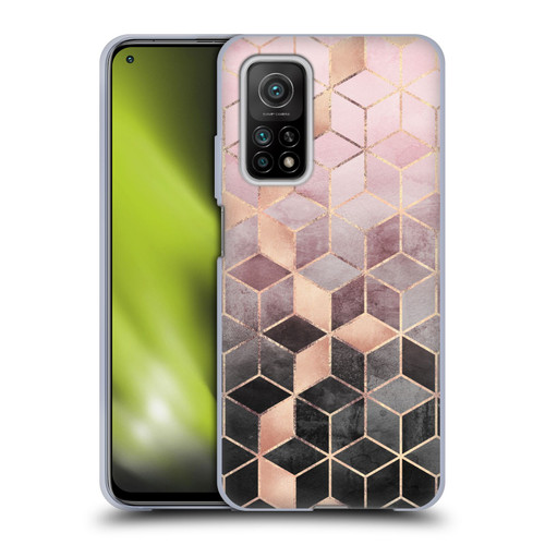 Elisabeth Fredriksson Cubes Collection Pink And Grey Gradient Soft Gel Case for Xiaomi Mi 10T 5G