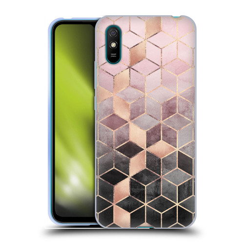 Elisabeth Fredriksson Cubes Collection Pink And Grey Gradient Soft Gel Case for Xiaomi Redmi 9A / Redmi 9AT