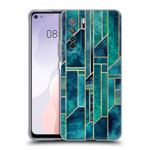 Elisabeth Fredriksson Geometric Design And Pattern Blue Skies Soft Gel Case for Huawei Nova 7 SE/P40 Lite 5G