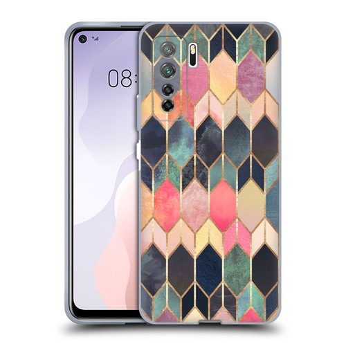 Elisabeth Fredriksson Geometric Design And Pattern Colourful Stained Glass Soft Gel Case for Huawei Nova 7 SE/P40 Lite 5G