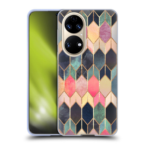 Elisabeth Fredriksson Geometric Design And Pattern Colourful Stained Glass Soft Gel Case for Huawei P50