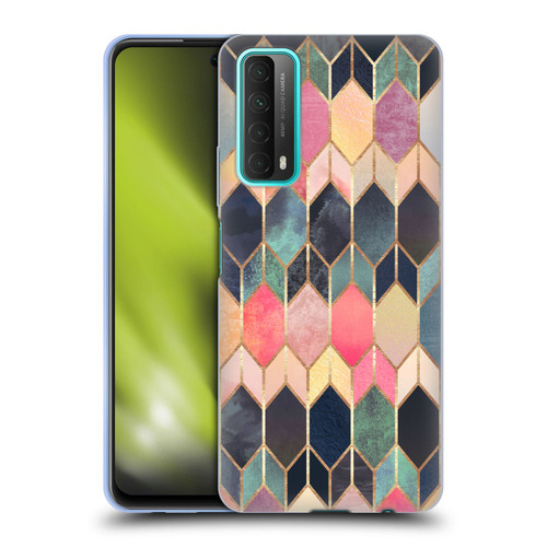 Elisabeth Fredriksson Geometric Design And Pattern Colourful Stained Glass Soft Gel Case for Huawei P Smart (2021)