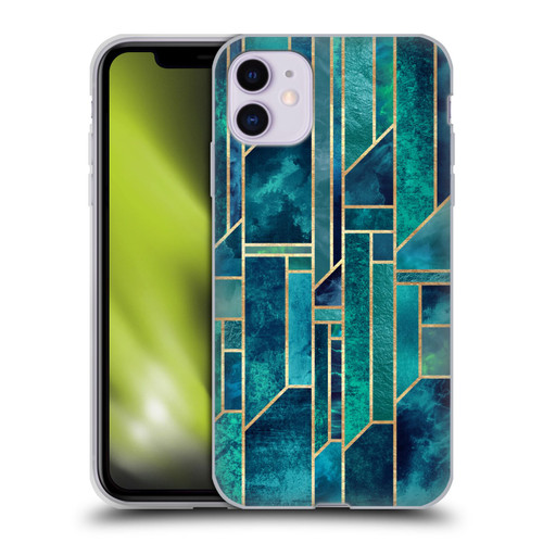 Elisabeth Fredriksson Geometric Design And Pattern Blue Skies Soft Gel Case for Apple iPhone 11