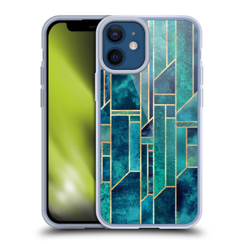 Elisabeth Fredriksson Geometric Design And Pattern Blue Skies Soft Gel Case for Apple iPhone 12 Mini