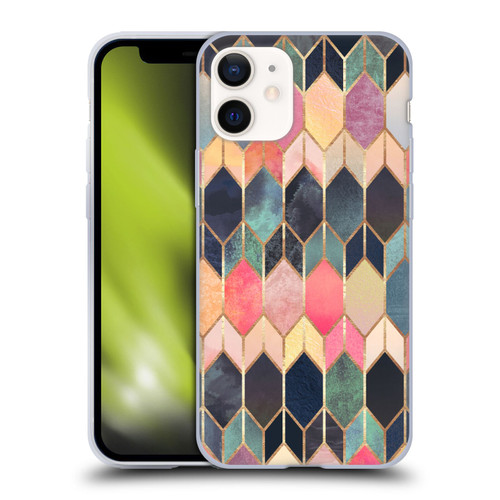 Elisabeth Fredriksson Geometric Design And Pattern Colourful Stained Glass Soft Gel Case for Apple iPhone 12 Mini