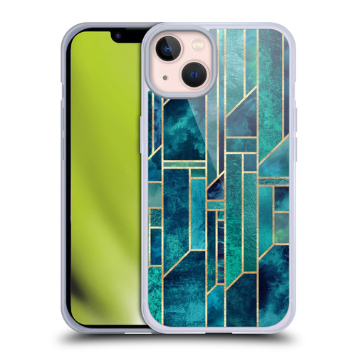 Elisabeth Fredriksson Geometric Design And Pattern Blue Skies Soft Gel Case for Apple iPhone 13