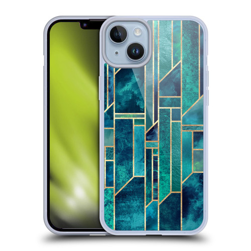 Elisabeth Fredriksson Geometric Design And Pattern Blue Skies Soft Gel Case for Apple iPhone 14 Plus