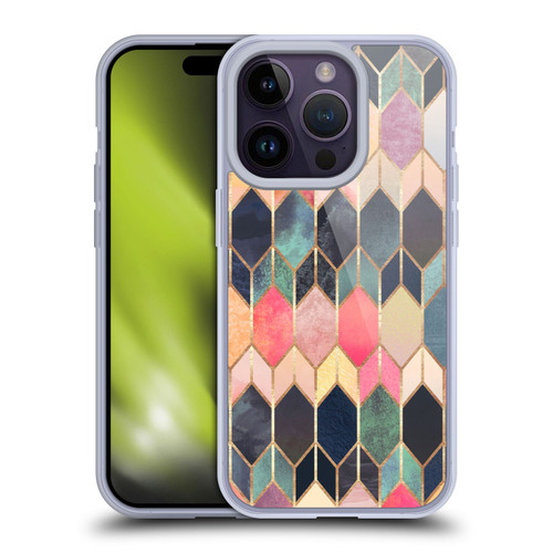 Elisabeth Fredriksson Geometric Design And Pattern Colourful Stained Glass Soft Gel Case for Apple iPhone 14 Pro