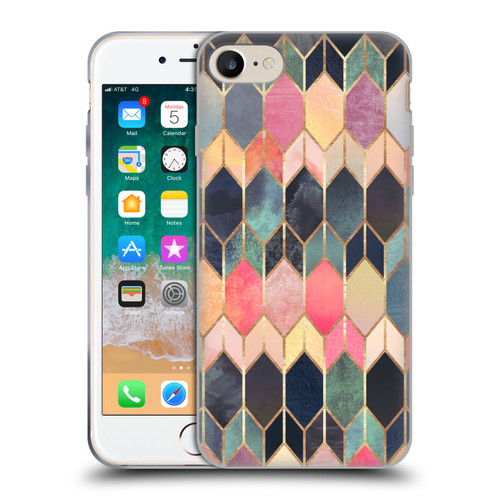 Elisabeth Fredriksson Geometric Design And Pattern Colourful Stained Glass Soft Gel Case for Apple iPhone 7 / 8 / SE 2020 & 2022