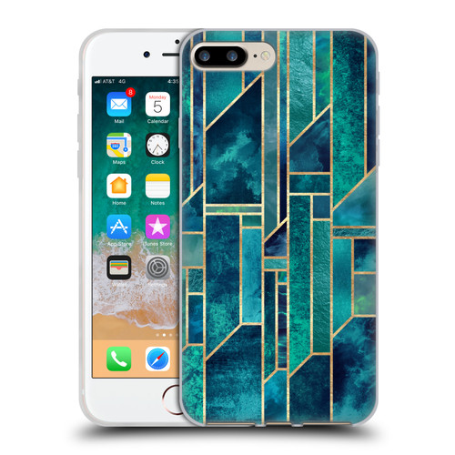 Elisabeth Fredriksson Geometric Design And Pattern Blue Skies Soft Gel Case for Apple iPhone 7 Plus / iPhone 8 Plus