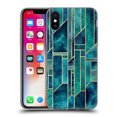 Elisabeth Fredriksson Geometric Design And Pattern Blue Skies Soft Gel Case for Apple iPhone X / iPhone XS