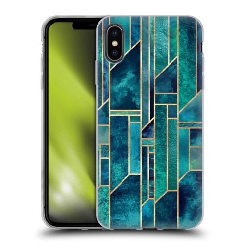 Elisabeth Fredriksson Geometric Design And Pattern Blue Skies Soft Gel Case for Apple iPhone XS Max