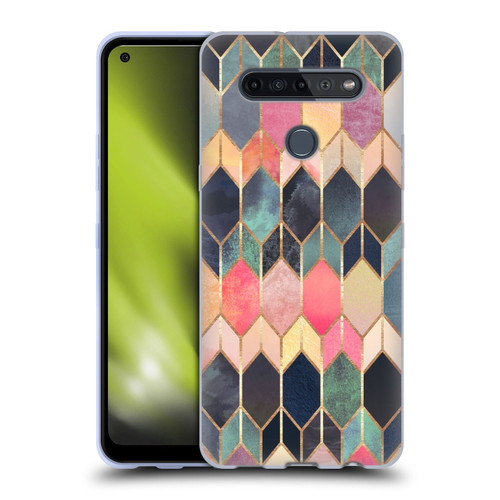 Elisabeth Fredriksson Geometric Design And Pattern Colourful Stained Glass Soft Gel Case for LG K51S