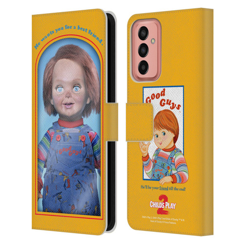 Child's Play II Key Art Good Guys Toy Box Leather Book Wallet Case Cover For Samsung Galaxy M13 (2022)