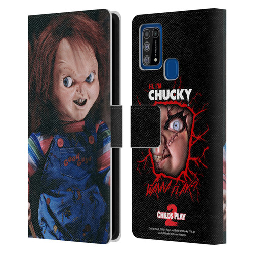 Child's Play II Key Art Doll Leather Book Wallet Case Cover For Samsung Galaxy M31 (2020)