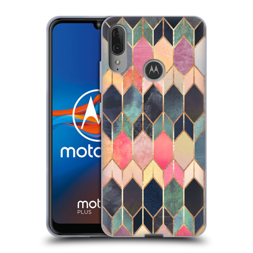 Elisabeth Fredriksson Geometric Design And Pattern Colourful Stained Glass Soft Gel Case for Motorola Moto E6 Plus