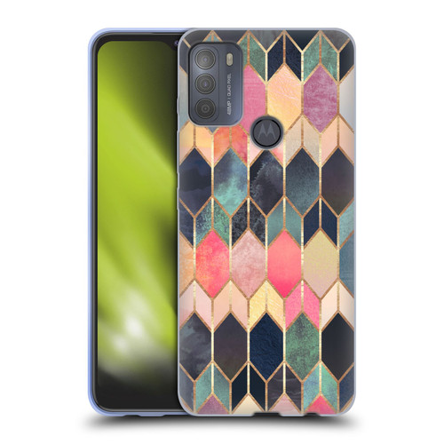 Elisabeth Fredriksson Geometric Design And Pattern Colourful Stained Glass Soft Gel Case for Motorola Moto G50