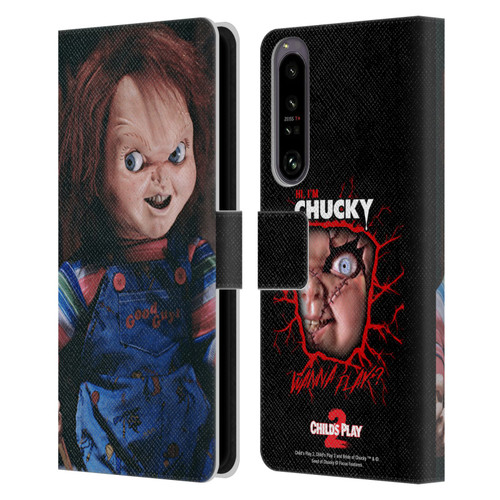 Child's Play II Key Art Doll Leather Book Wallet Case Cover For Sony Xperia 1 IV