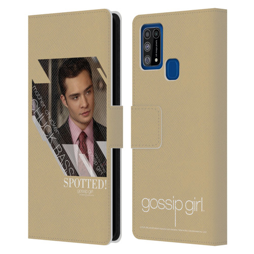 Gossip Girl Graphics Chuck Leather Book Wallet Case Cover For Samsung Galaxy M31 (2020)