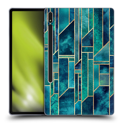 Elisabeth Fredriksson Geometric Design And Pattern Blue Skies Soft Gel Case for Samsung Galaxy Tab S8 Plus