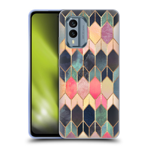 Elisabeth Fredriksson Geometric Design And Pattern Colourful Stained Glass Soft Gel Case for Nokia X30