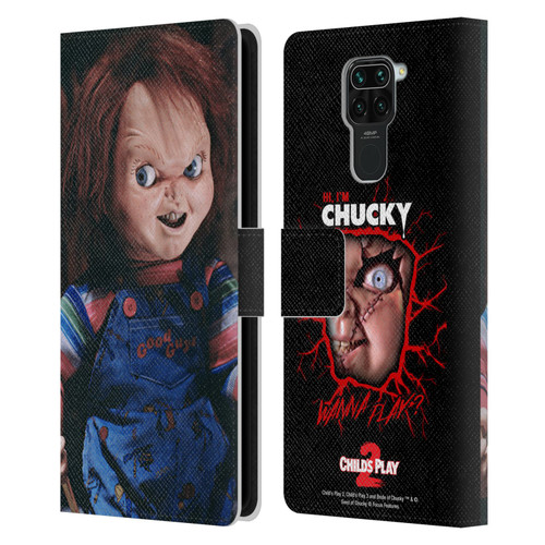 Child's Play II Key Art Doll Leather Book Wallet Case Cover For Xiaomi Redmi Note 9 / Redmi 10X 4G