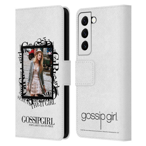 Gossip Girl Graphics Serena Leather Book Wallet Case Cover For Samsung Galaxy S22 5G
