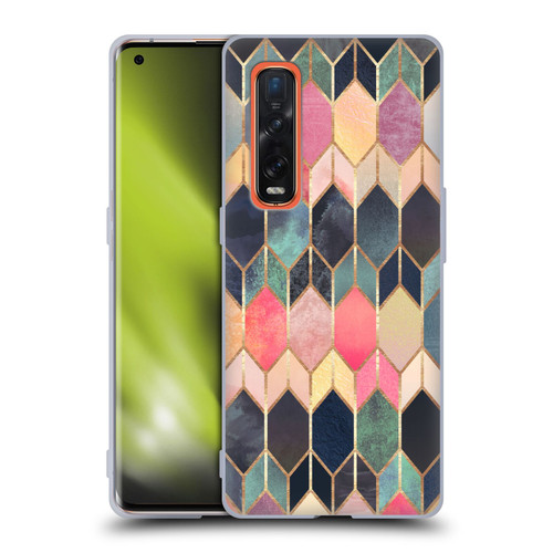 Elisabeth Fredriksson Geometric Design And Pattern Colourful Stained Glass Soft Gel Case for OPPO Find X2 Pro 5G