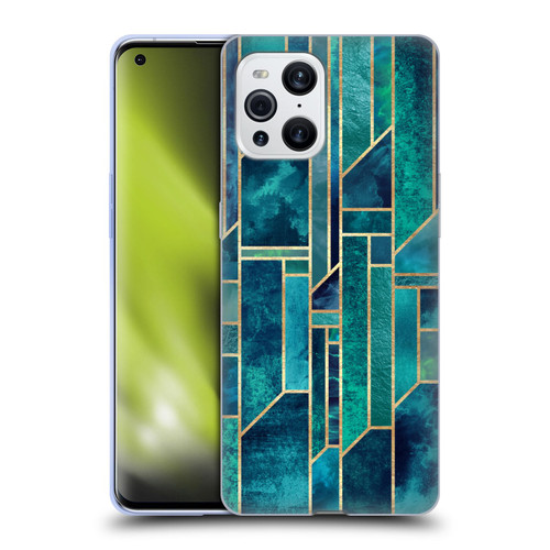 Elisabeth Fredriksson Geometric Design And Pattern Blue Skies Soft Gel Case for OPPO Find X3 / Pro