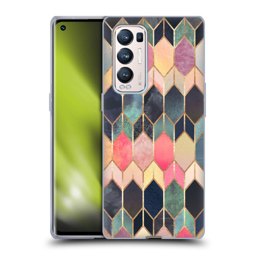 Elisabeth Fredriksson Geometric Design And Pattern Colourful Stained Glass Soft Gel Case for OPPO Find X3 Neo / Reno5 Pro+ 5G